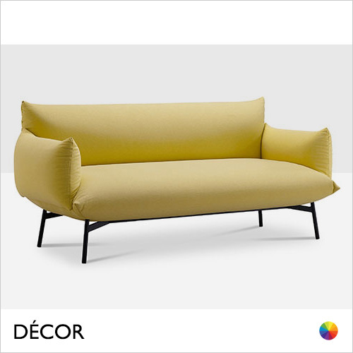 Midj - Area Two Seat Sofa with Armrests in Designer Fabrics & Eco Leathers - Décor for Business