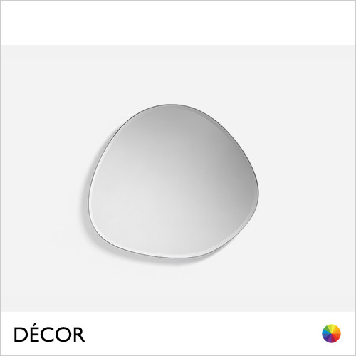 Midj - Spot M Mirror, H110 - Organically Shaped Mirror with a Chamferred Edge - Décor for Designers
