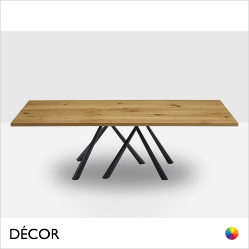 A1 Midj - Forest Dining Table Featuring a 200cm or 250cm Rectangular Top in Designer Solid Wood - Décor for Designers