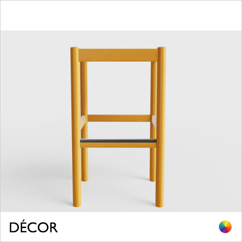 Décor Select - Palma Bar Stool without Backrest in Natural or Stained Ash, Bar and Counter Heights - In Designer Wood Stain Colours - Décor Business