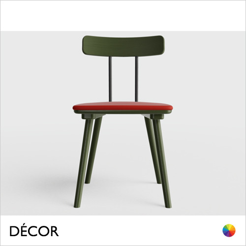 1 A 1 Décor Select - Mary Dining Chair in Lacquered or Stained Ash with an Upholstered Seat - In Designer Fabrics and Wood Finishes - Décor for Business 1 A 1 Décor Select - Mary Dining Chair in Lacquered or Stained Ash with an Upholstered Seat - In Designer Fabrics and Wood Finishes - Décor for Business