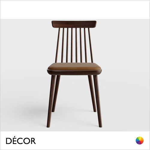 1 A  2 Décor Select - Colonial Spindle-Back Dining Chair in Natural or Stained Ash  with an Upholstered Seat - In Designer Fabrics and Wood Finishes - Décor for Business 1 A  2 Décor Select - Colonial Spindle-Back Dining Chair in Natural or Stained Ash  with an Upholstered Seat - In Designer Fabrics and Wood Finishes - Décor for Business