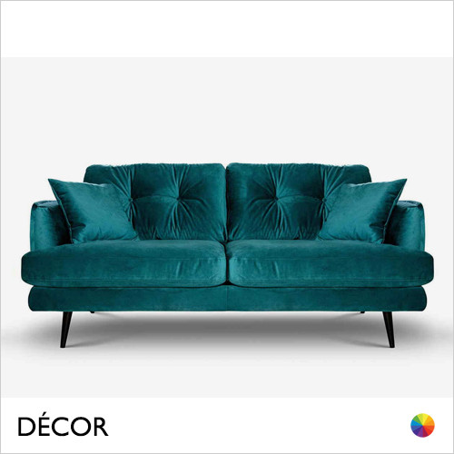 Décor Concept - Adriano Sofa with Two Buttoned Backrest Cushions and Two Loose Cushions - In Designer Fabrics & Eco Leathers - Décor for Business