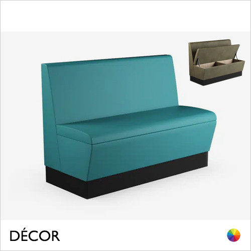 Décor Select - Fulham Storage Booth & Banquette Seating Units with a Plain Backrest - Décor for Business