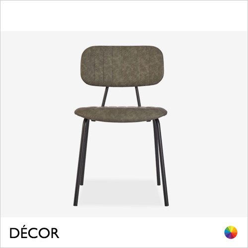 Décor Dinova - Allegra Stackable Dining Chair with a Veneered Wooden or Upholstered Seat and Backrest in Designer Eco Leathers - Décor for Business