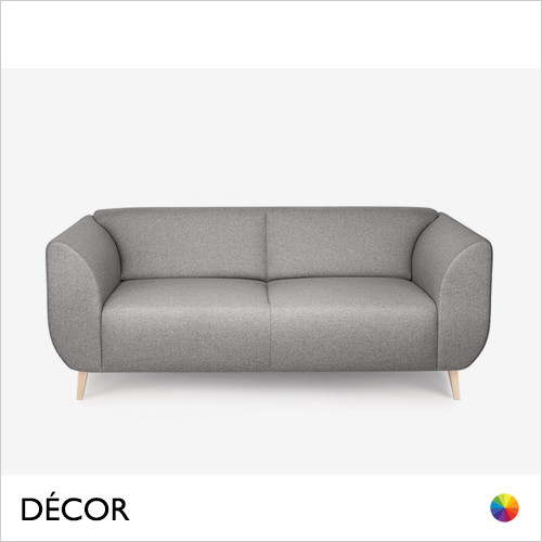 Décor Select - Pani Two-Seater Sofa with a Rounded Base and Curved Armrests - In Designer Fabrics & Eco Leathers - Décor for Business