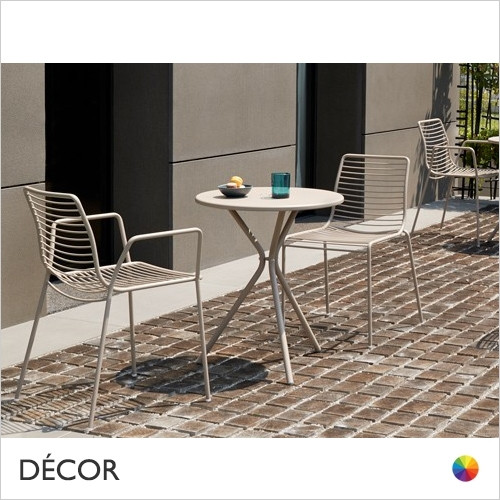 1 A Summer Stackable Outdoor Dining Chairs, Coated Steel - In Designer Colours & Neutral Tones - Décor for Business