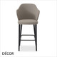 Page Bar Stool with Tapered Wooden Legs in Designer Fabrics & Eco Leathers, Bar & Counter Heights - Made for You - Décor for Home