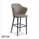 Page Bar Stool with Tapered Wooden Legs in Designer Fabrics & Eco Leathers, Bar & Counter Heights - Made for You - Décor for Home