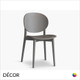 A1 Coco Dining Chair in Designer Fabrics & Eco Leathers with a Wooden Backrest and Tapered Wooden Legs - Made for You - Décor for Business