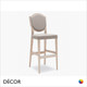 1A2 Blason Bar Stool with Tapered Wooden Legs in Designer Fabrics & Eco Leathers, Bar & Counter Heights - Made for You - Décor for Business