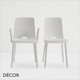 11A1 Décor Select - Tablet Dining Chair with Armrests in Natural or Stained Ash - In Designer Colours and Wood Finishes - Décor for Business