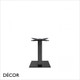 Tiffany Square Coffee Table Base with a Square Column - In Satin Steel or Black Powder-Coated Steel - Décor for Business