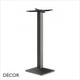 A1 Quadra Square Poseur Table Base - In Powder-Coated Steel in Designer Neutral Tones - Décor for Business