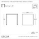 111 Summer Stackable Square or Rectangular Dining Table, 3 Sizes - In Designer Neutral Tones - Décor for Business