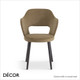 Quinn Chair with a Round or Square Seat in Designer Fabrics & Classic Eco Leathers - Made for You - Décor for Business