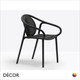 1 C Pedrali - Remind Stackable Dining Chair with Armrests, Polypropylene - In Designer Colours & Neutral Tones - Décor for Business