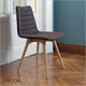 Midj - Cover Dining Chair in Designer Fabrics & Eco Leathers with Tapered Wooden Legs - Décor for Designers