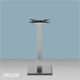 1A1 Tiffany Square Dining Table Base with a Square Column - In Satin Steel or Powder-Coated Steel in Designer Neutral Colours - Décor for Business
