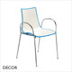 1A1 Zebra Bicolour Stackable Dining Chair with Armrests - In Designer Colours - Décor for Business
