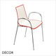 1A1 Zebra Bicolour Stackable Dining Chair with Armrests - In Designer Colours - Décor for Business