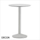 Tonda Round Dining Table Base, Base Ø350mm with Ø60mm Steel Tube Column - In Powder-Coated Steel in Designer Neutral Tones - Décor for Business