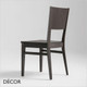 1A1 Soko Dining Chair with a Solid Wooden Seat - In Designer Satin Colours & Wood Finishes - Décor for Business
