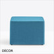 Pedrali - Wow Pouffe, Square Large - In Designer Fabrics & Soft Eco Leather - Décor for Home & Business
