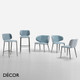 111 Midj - Wrap Dining Chair Featuring Tapered Metal Legs - In Designer Fabrics & Eco Leathers - Décor for Designers