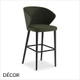 Origins 1971 - Ellis Bar Stool with Tapered Wooden Legs in Designer Fabrics & Eco Leathers, Bar & Counter Heights - Made for You - Décor for Home & Business