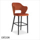 1A1 Quinn Bar Stool with Tapered Wooden Legs in Designer Fabrics & Eco Leathers, Bar & Counter Heights - Made for You - Décor for Home