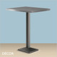 1A1 Pedrali - Quadra Square Poseur Table Base - Add Square ABS Laminate Tops in a Range of Sizes & Finishes - Décor for Business
