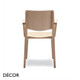 Origins 1971 - Maxim Dining Chair with Armrests and a Wooden Seat - Made for You - Décor for Business