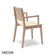 Origins 1971 - Maxim Dining Chair with Armrests and a Wooden Seat - Made for You - Décor for Business