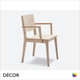 Origins 1971 - Maxim Dining Chair with Armrests and a Wooden Seat - Made for You - Décor for Business