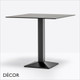 A1 Quadra Square Dining Table Base - In Powder-Coated Steel in Designer Neutral Tones - Décor for Business