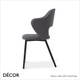 Quinn Dining Chair with Metal Legs - In Designer Fabrics & Classic Eco Leathers - Made for You - Décor for Business