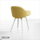B2 Midj - Sonny Dining Chair with Low Armrests and Bentwood Legs - In Designer Fabrics & Eco Leathers - Décor for Designers