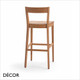 1 A  2 Palma - Silla Bar Stool with a Wooden Seat in Designer Satin Colours & Wood Stains, Bar & Counter Heights - Made for You - Décor for Business