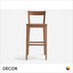 1 A  2 Palma - Silla Bar Stool with a Wooden Seat in Designer Satin Colours & Wood Stains, Bar & Counter Heights - Made for You - Décor for Business