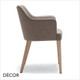 Oscar Dining Chair with Armrests in Designer Fabrics & Classic Eco Leathers - Made for You - Décor for Business