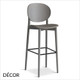 Coco Bar Stool with a Wooden Backrest and Tapered Wooden Legs in Designer Fabrics & Eco Leathers  - Made for You - Décor for Home