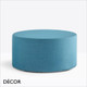 Pedrali - Wow Pouffe, Large Round - In Designer Fabrics & Soft Eco Leather - Décor for Home & Business