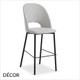 Hope Bar Stool in Designer Fabrics & Eco Leathers with Metal Legs - Made for You - Décor for Business