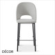 Hope Bar Stool in Designer Fabrics & Eco Leathers with Metal Legs - Made for You - Décor for Business