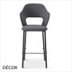 Quinn Bar Stool in Designer Fabrics & Eco Leathers with Metal Legs - Made for You - Décor for Business