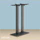 A1 Quadra Twin Column Rectangular Poseur Table Base - In Powder-Coated Steel in Designer Neutral Tones - Décor for Business