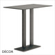 A1 Quadra Twin Column Rectangular Poseur Table Base - In Powder-Coated Steel in Designer Neutral Tones - Décor for Business