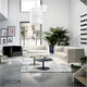 11A1 Sofia Sofa, 2 & 3 Seater  with Cubic Arms and Backrest and Slim Chrome Legs - In Contemporary Colours & Neutral Tones - Décor for Business