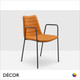 1A1 Midj - Cover Chair with Armrests in Designer Fabrics & Eco Leathers - Décor for Designers
